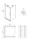 Душевое ограждение Niagara Nova NG-66-10A-A100-34 (100*100*195) квадрат,распашная,хром,стекло прозрачное,2 места