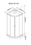 Душевая кабина Parly ET103P 100х100x210