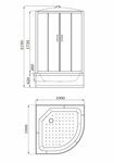 Душевая кабина Parly EB102 (100*100*215)