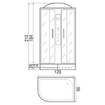 Душевая кабина River Dunay 120/90/24                             L МТ