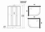 Душевая кабина Niagara Promo P90/80/26L/MT (900х800х2150) 4 места