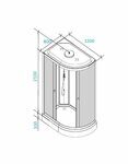 Душевая кабина Parly EB1231R (120х80х210)