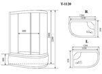 Душевая кабина Timo Standart T-5520 L (120*85*220)