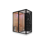 Комбинированная сауна 2в1 Ceruttispa ALBANO Nero-L Black 1800x1100x2230