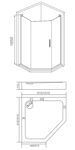 Душевое ограждение GOOD DOOR Пандора PNT 90-C-CH