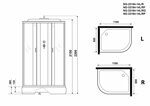 Душевая кабина Niagara NG-33184-14RF (1100х800х2150) средний поддон (26см) стекло МАТОВОЕ 4 места