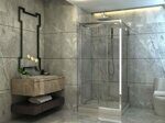 Душевое ограждение Cerutti SPA BELLA ZQD91T (90х90х195) прозрачное стекло, без поддона