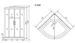 Душевая кабина Timo Standart Т-5509 (90*90*220)