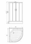 Душевая кабина Parly EB93 (90*90*215)