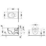 Чаша унитаза подвесная DURAVIT Starck 3 222609 с горизонтальным выпуском