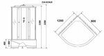 Душевая кабина Niagara NG-214-01RN (1200х800х2200) высокий поддон(48см) стекло ТОНИРОВАННОЕ 4 места