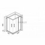 Душевое ограждение Parly Quadro 80R (QZ81R)