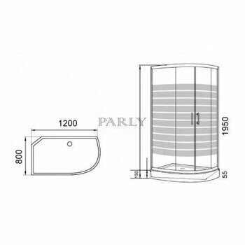 Душевое ограждение Parly ZQ121 R
