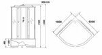 Душевая кабина Niagara NG-309-01N (1000х1000х2200) высокий поддон(48см) стекло МОЗАИКА 4 места