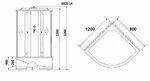 Душевая кабина Niagara NG-3320-14L (1200х800х2150) высокий поддон(40см) стекло МАТОВОЕ 4 места