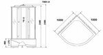 Душевая кабина Niagara  NG-7309-14 (1000х1000х2150) высокий поддон(40см) стекло МАТОВОЕ 4 места