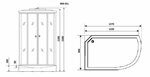 Душевая кабина Niagara NG-904-01L (1310х800х2200) низкий поддон(16см) стекло ТОНИРОВАННОЕ 5 мест