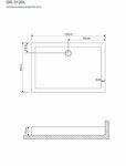 Поддон Grossman прямоугольный правый для GR-3120R 120*80*15