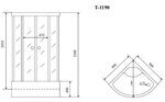 Душевая кабина Timo Standart T-5590 Г/М (90*90*220)