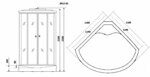 Душевая кабина Niagara NG-3012-01 (1200х1200х2200) низкий поддон(16см) стекло МОЗАИКА 4 места