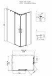 Душевое ограждение Grossman GR-3120L (120*80*190) прямоугольник, двери раздвижные 2 места