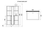 Душевая кабина Niagara Standart ST100/80/15QR/KL/BKT (1000х800х2250) 3 места