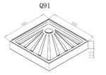 Душевой поддон Cerutti Q91 (90*90*15) поддон квадратнаяный