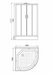 Душевая кабина Parly EB103P 100х100х210