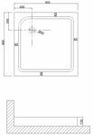 Душевой поддон Niagara NG-90-90Q (90*90*13) квадратная, для 6601, 6801 , 6603, 6803 , 6608, 6808 , 6613, 6813