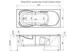 Акриловая ванна Aquanet Viola 180x75