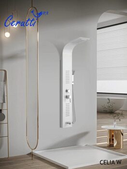 Душевая панель Cerutti SPA CELIA W CT10402, цвет белый