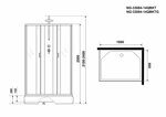 Душевая кабина Niagara NG-33084-14QBKT (1000х800х2100-2400) средний поддон (26см) стекло МАТОВОЕ 4 места