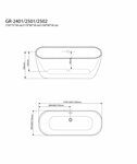 Ванна отдельностоящая Grossman GR-2502M Black Classic (160x80x58) 1 место