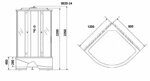 Душевая кабина Niagara NG-3520-14R (1200х800х2150) высокий поддон(40см) стекло ТОНИРОВАННОЕ 4 места