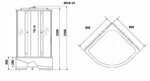 Душевая кабина Niagara NG-3518-14 (900х900х2150) высокий поддон(40см) стекло ТОНИРОВАННОЕ 4 места