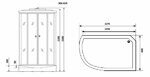 Душевая кабина Niagara NG-904-01R (1310х800х2200) низкий поддон(16см) стекло ТОНИРОВАННОЕ 5 мест
