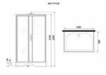 Душевая кабина Niagara NG-7711GL (900x1200х2150) низкий поддон стенки ЗОЛОТО 6 мест